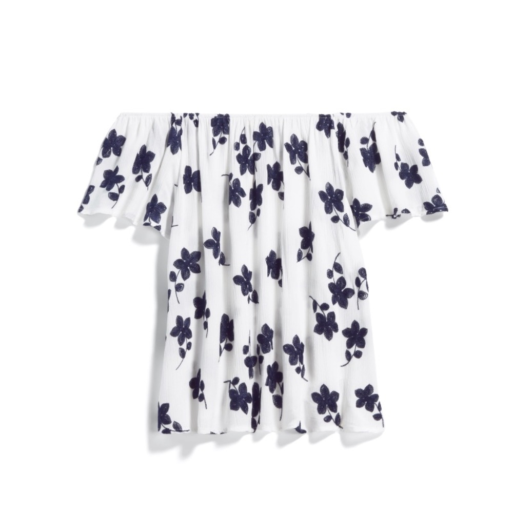 Off the shoulder embroidered top